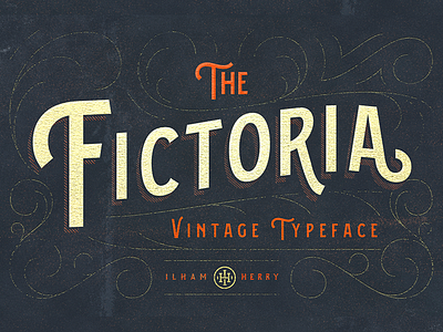 Fictoria Typeface typeface vintage