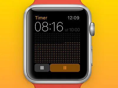 014 • Visual Countdown Timer (Apple Watch) 014 apple watch countdown dailyui dots timer
