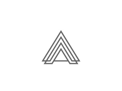 A-Monogram brand branding flat logo logomark minimalistic monogram