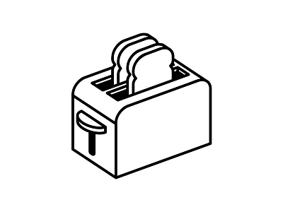 toaster icon isometric