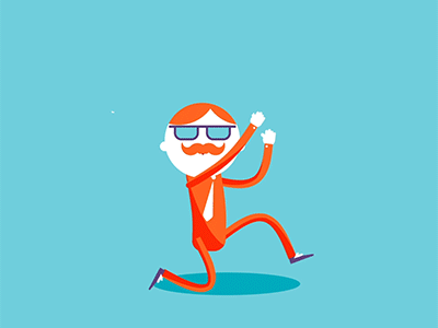 3... 2... 1... flat jump motiongraphics mr orange slingshot stretching tickete