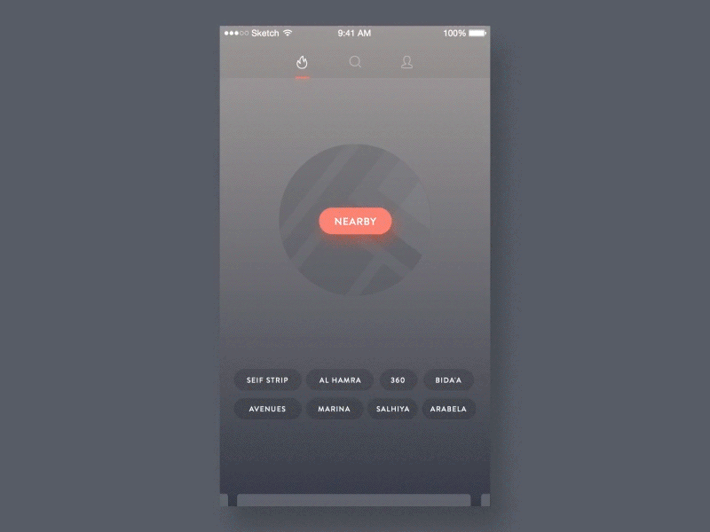 Sneak Peek of Current Project app error food gradient illustration interaction ios loading minimal nearby