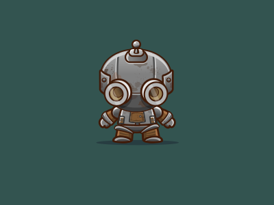 Robot-diver 2d character diver flash game man mascot robot