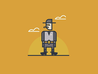 Sheriff colors design flat illustration minimal sheriff