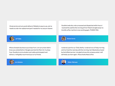 Testimonials close up clean clean ui gradients testimonials ui ux web design