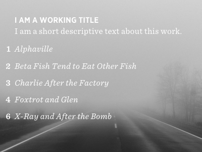 Setting Lists of the Radiotelephonic ghostdwelling