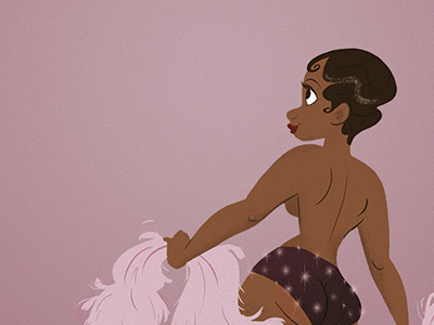 Josephine Baker captainchants character design illustration josephine baker