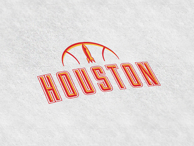 Houston Rockets: Logo Redesign basketball houston logo nba rocket sky space