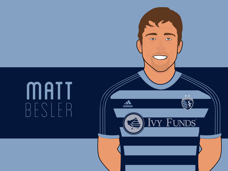 Matt Besler Sporting KC football illustration matt besler mls soccer sporting kc