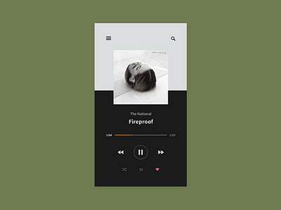 Music Player 009 app daily dailyui minimal music music player player ui