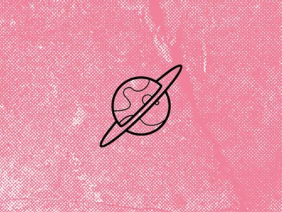 Space icon set. Saturn flat design icon icon design night pink planet ring rings saturn space texture