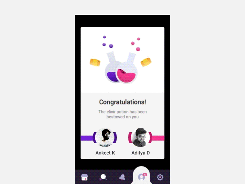 Winners - Dribbble Elixir Potion cards elixir giveaway illustration invite material design ui ux vector