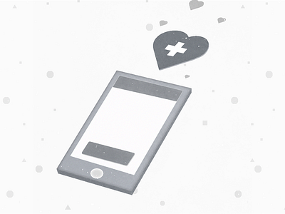 Send Some Love aid bnw bw grey grey scale heart love perspective phone speckle texture