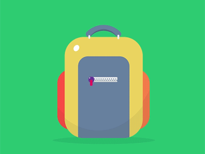 School Bag ae animation bag shapes