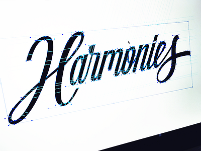 Harmonies brand classic harmonies logo process script type unique