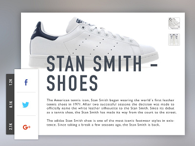 Dailyui - 010 - Social Share 010 card challenge daily dailyui share shoes smith social socialshare stan ui