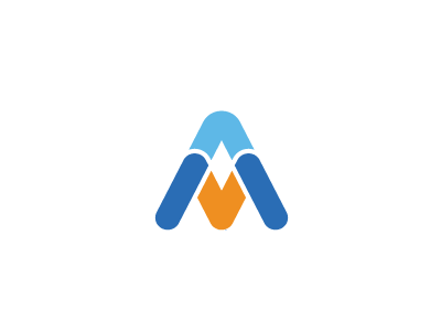 A+M Logo brand branding flat logo logomark minimalistic monogram