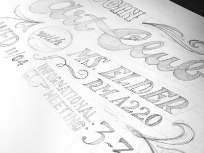 Join Art Club! handlettering lettering sign type