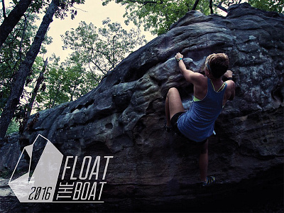 Float the Boat Branding adventure boat branding climbing georgia rock climbing rocks typography