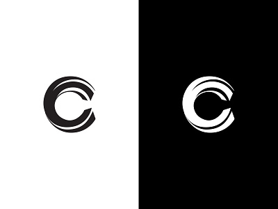 C for Me! black c cc dimension identity letterform logo mark white