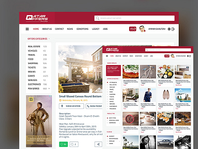 QatarOffers Website offers qatar ui ux web website
