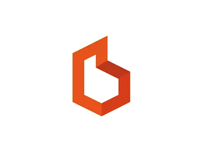 b & cube Logo WIP b box illusion letter logo mark sector simple