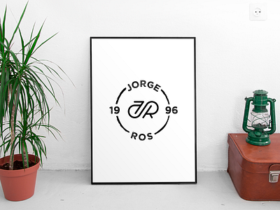 JR project brand branding icon identity jorge ros logo mark mockup monogram project ros stroke