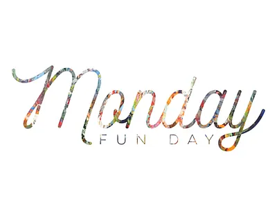 Monday Funday illustration ink lettering texture type