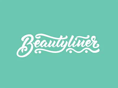 Beautyliner beauty beautyliner green lettering logo logo design logomachine logotype massage white