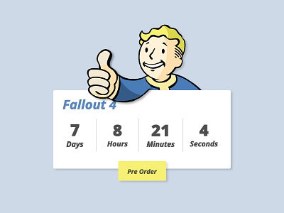 Daily UI 014 - Countdown Timer 014 countdown daily fallout timer ui