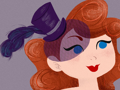 Pin Up face detail. captainchants character design illustration pin up