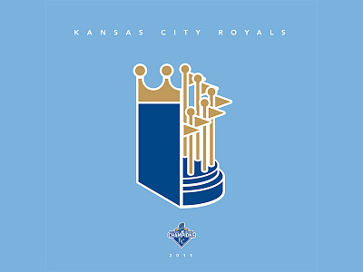 Minimalist World Series 2015 baseball city illustrator kansas minimalism missouri royals trophy