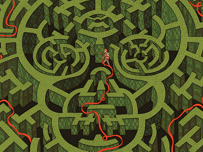 Removing Risk design editorial illustration jessicafortner maze