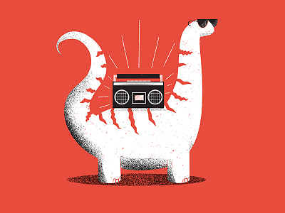 Illustrated Science 92 boombox dinosaur editorial illustrated science illustration science