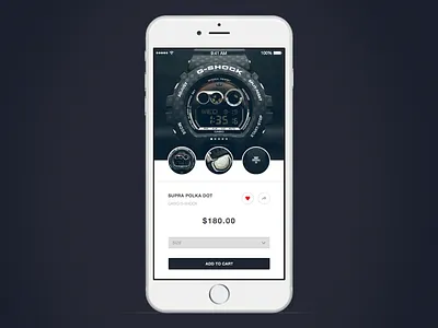 #012 - E-Commerce Shop (Single Item) clean dailyui ecommerce g shock shop single item sketch ui watch