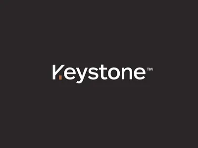 Keystone architect brand building house keystone logo mark roof structure