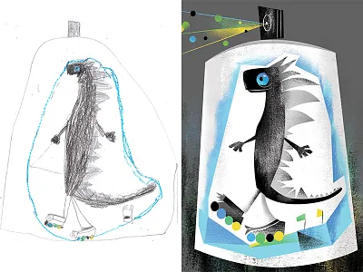 Skate & Spray Monster rollerskates spray cans the monster project