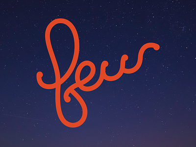 Few Logo Reimagined blue brand branding curves few lines logo red