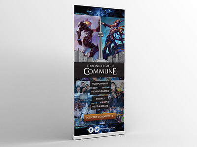 Pull Up Banner for Toronto League Commune advertising banner branding illustration illustrator marketing photoshop toronto typography