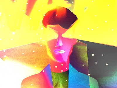 UNAPPROVED [color] abstract character dont know illustration light modern retro