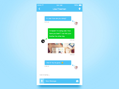 #013 - Direct Messaging clean dailyui direct messaging sketch ui