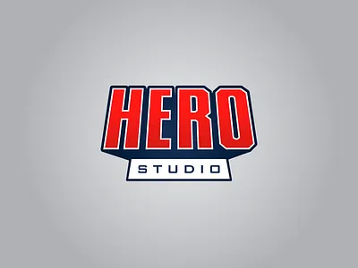 Hero Studio action figure blue comic fun hero logo red studio superhero white