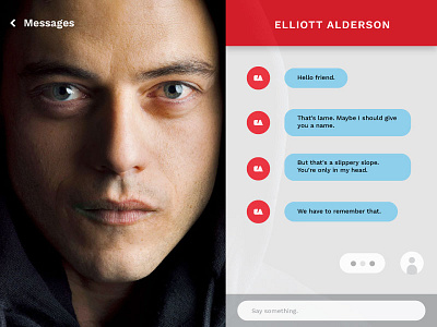 Day 013 Direct Message dailyui direct instant message mr robot ui