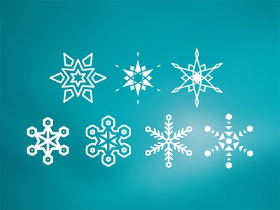 Snowflakes that stay on my nose and eyelashes geometric icons illustration images snow snowflakes symmetric vector winter