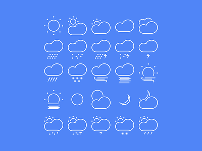 Weather Icons icons vector weather