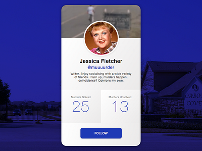 Profile (Daily UI 006) avatar dailyui 006 card murder profile