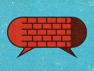 It's Like Talking to a Wall distress experiment illustration illustrator personal retro texture vector