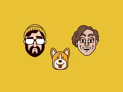 Life Goals corgi face glasses head