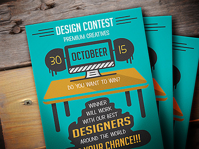 Design Contest Flyer computer creative poster creativity designer developer flyer template geek logo mac pc table web design