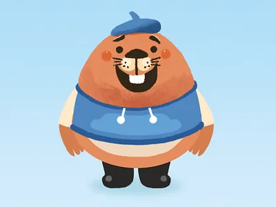 A seal called Pentax character set illustration seal